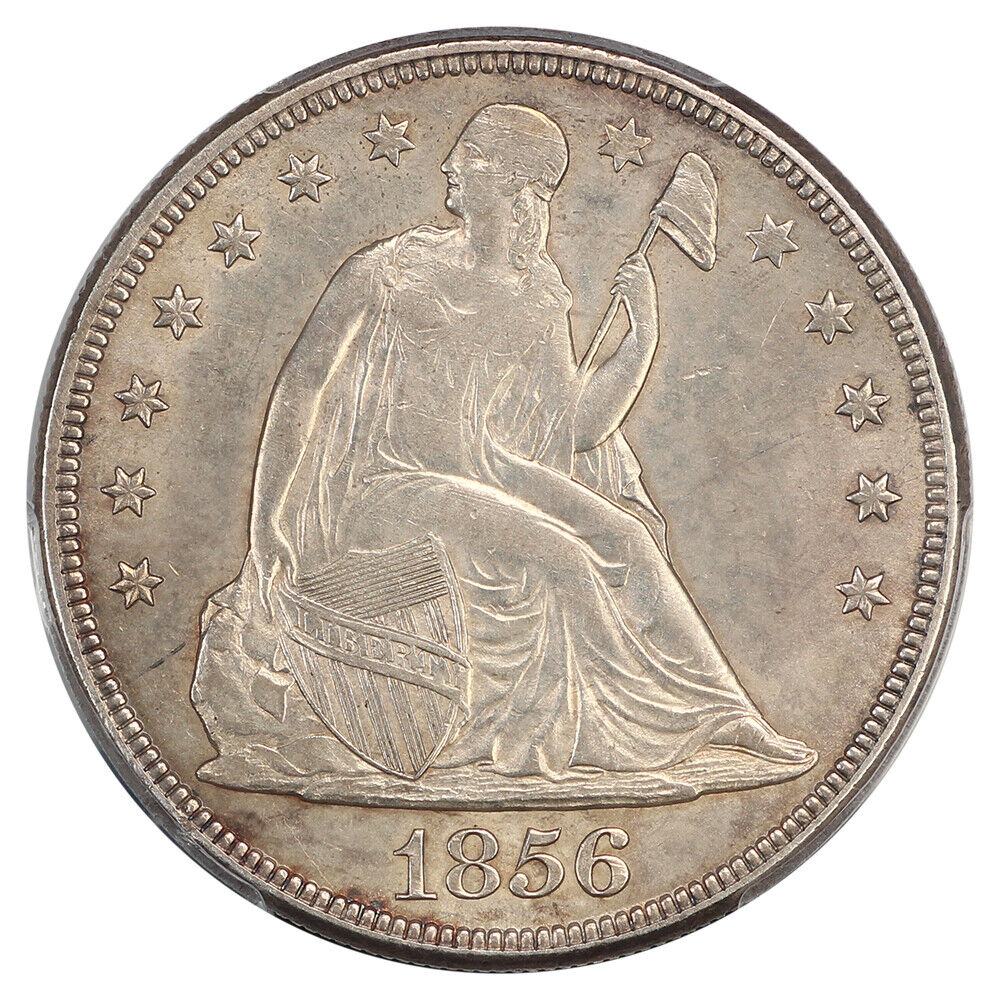 1856 $1 PCGS MS62 ex: D.L. Hansen