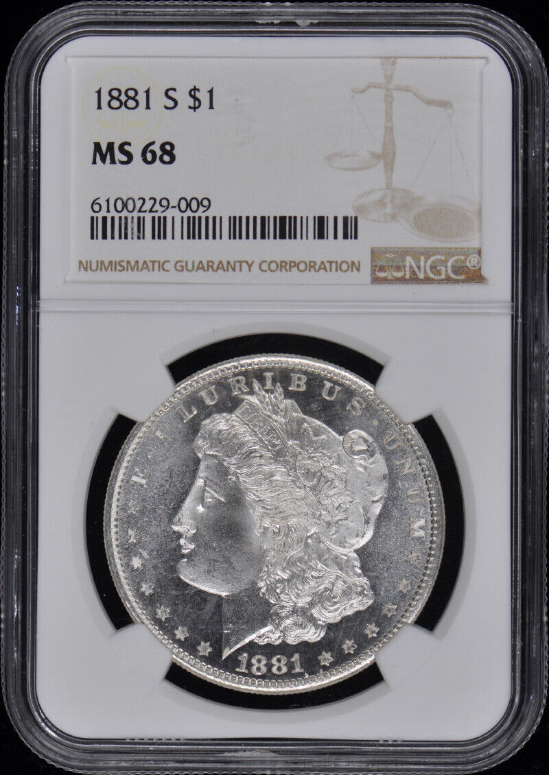 1881-S Morgan Dollar S$1 NGC MS68