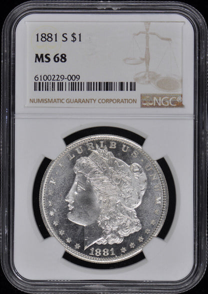 1881-S Morgan Dollar S$1 NGC MS68