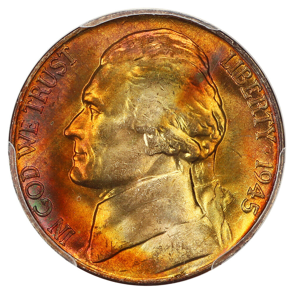 1945-P 5C PCGS MS67+ - Jefferson Nickel