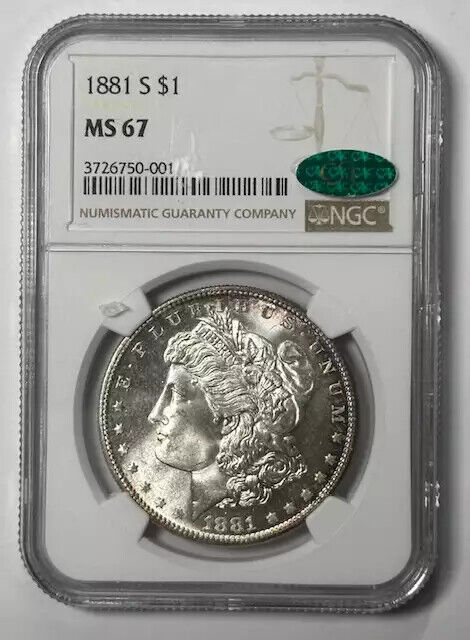 1881 S Morgan Silver Dollar NGC MS-67 CAC Premium Quality!