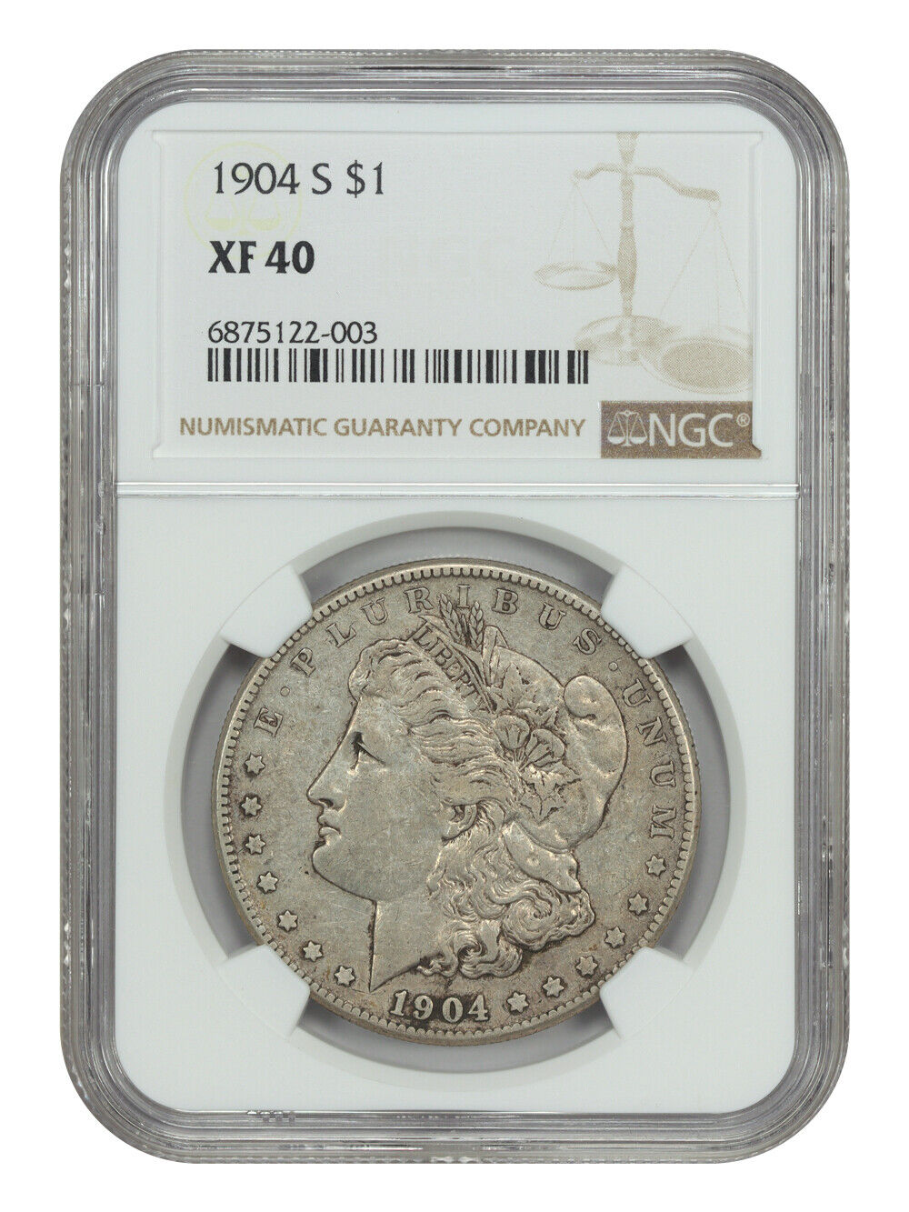 1904-S $1 NGC XF40 - Morgan Dollar - Key Date S-Mint Morgan Dollar