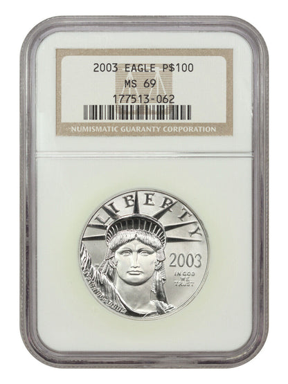 2003 Platinum Eagle $100 NGC MS69