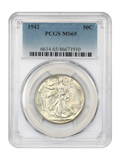 1942 50C PCGS MS65