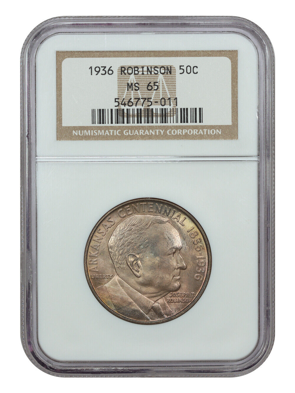 1936 50C Robinson NGC MS65