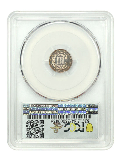 1863/2 3CS PCGS/CAC PR64CAM ex: D.L. Hansen