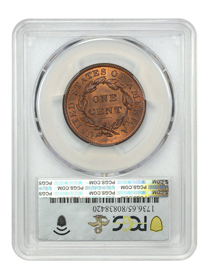 1837 1C PCGS MS65RB (Medium Letters) ex: D.L. Hansen