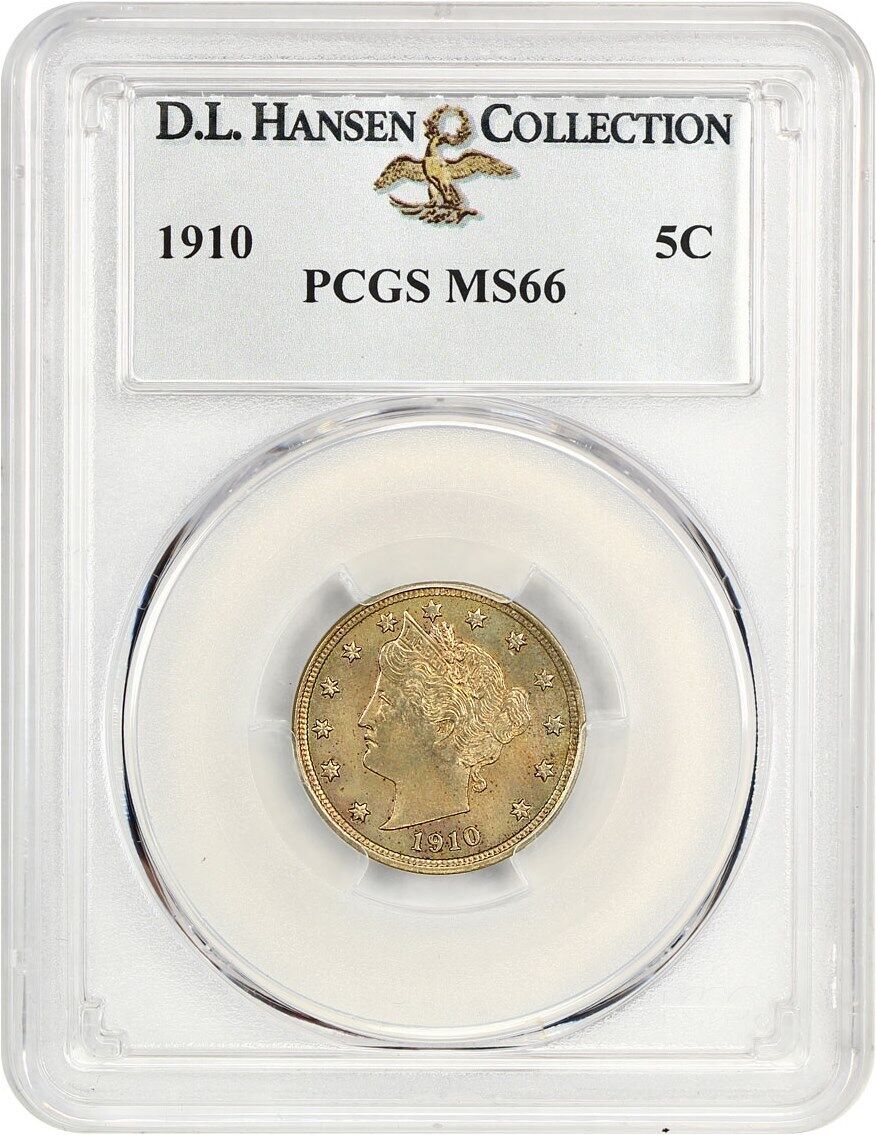 1910 5c PCGS MS66 ex: D.L. Hansen