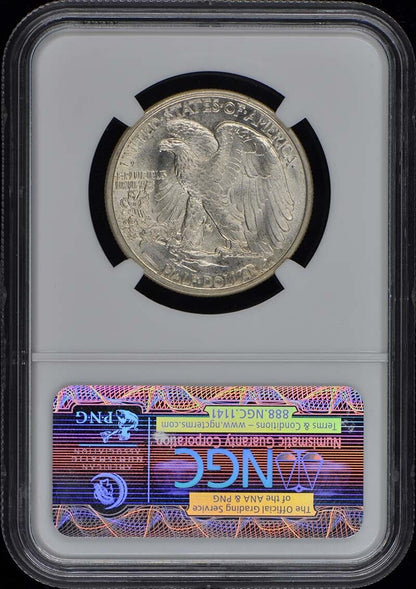 1917-S OBVERSE Walking Liberty Half Dollar 50C NGC MS65