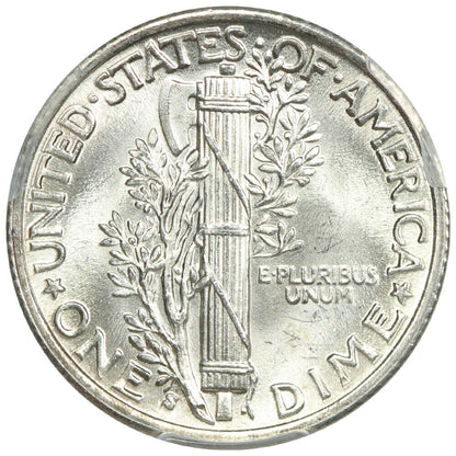 1937-S 10C PCGS MS66FB - Mercury Dime