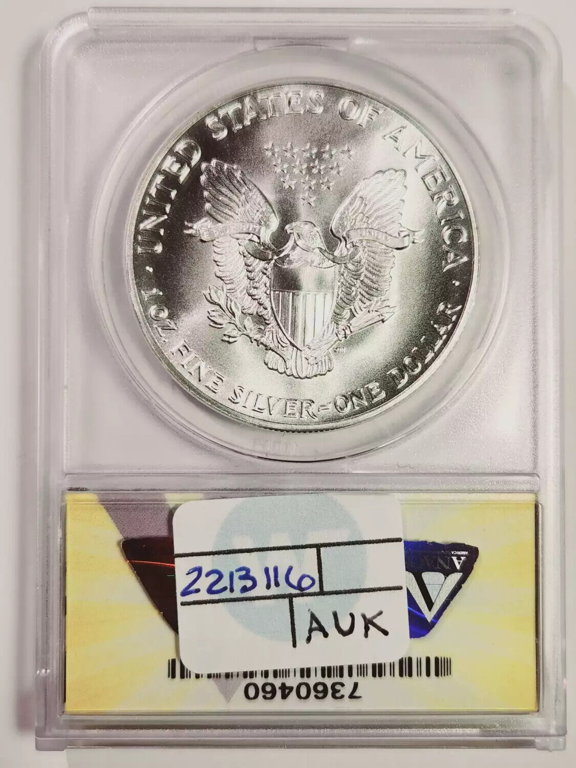 1987 S Silver Eagle ANACS MS-70 - Struck at San Fran Mint