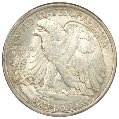 1916-D 50C PCGS MS63 - Walking Liberty Half Dollar - Scarce Early Walker in Gem