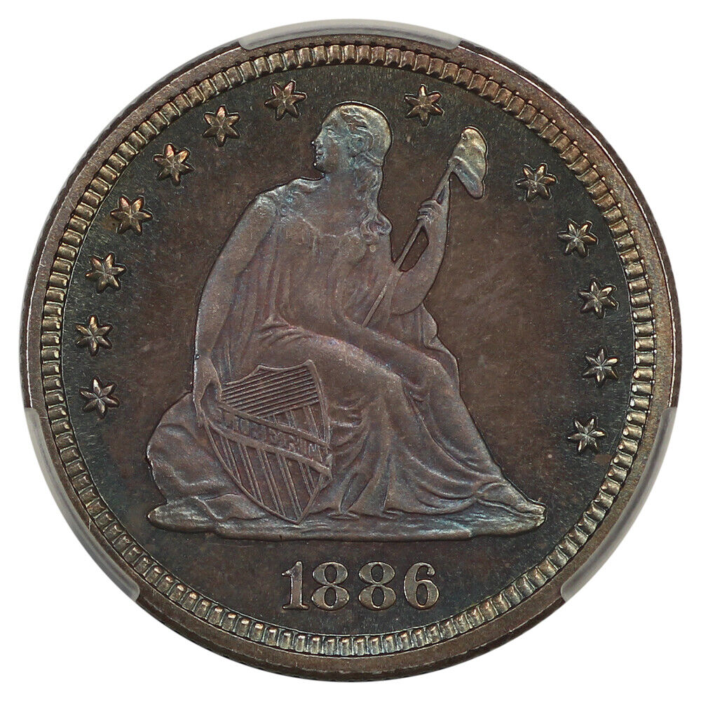 1886 25C CACG PR67+ ex: D.L. Hansen - Liberty Seated Quarter