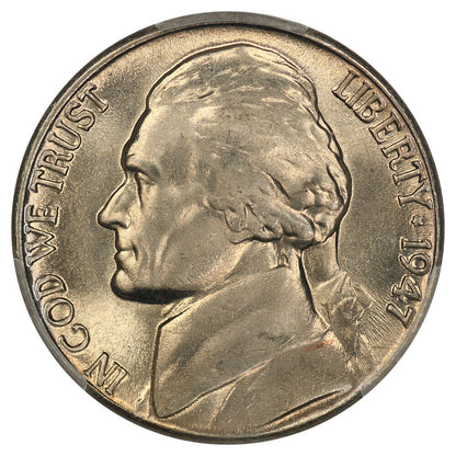 1947-D 5c PCGS MS67 FS ex: D.L. Hansen