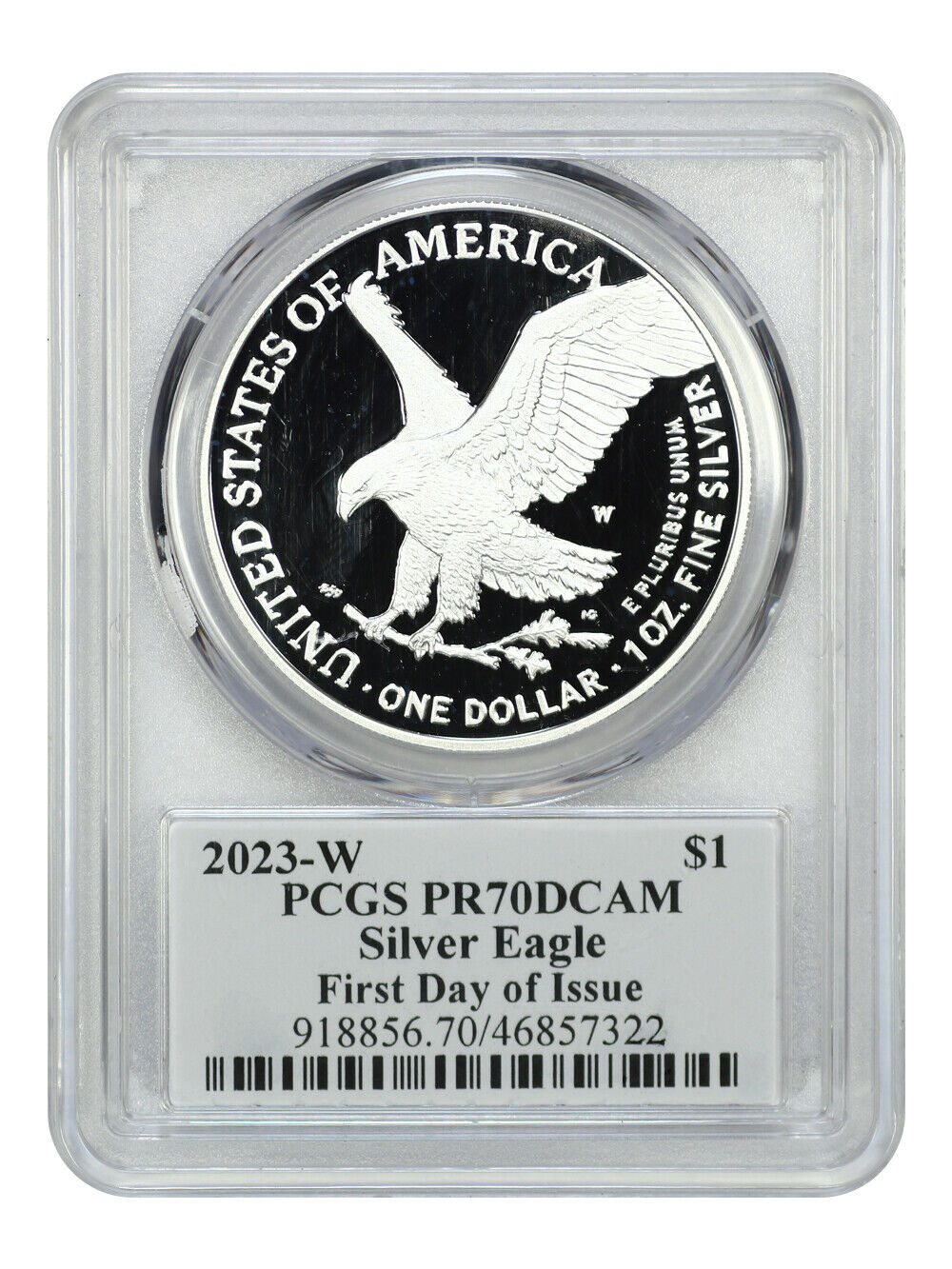 2023-W $1 Silver Eagle PCGS PR70DCAM (Type 2, First Day of Issue)