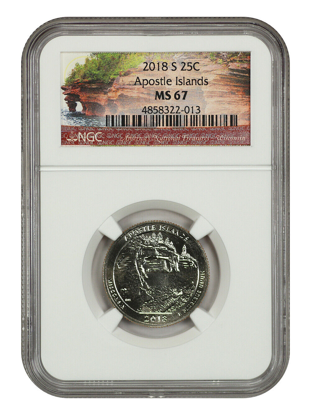 2018-S 25C Apostle Islands NP NGC MS67 - Type 1 - Clad