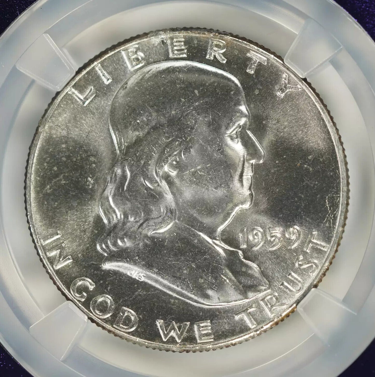 1959 FRANKLIN HALF DOLLAR 50C TYPE 2 REV NGC MS 66 FBL UNC FULL BELL LINES (006)