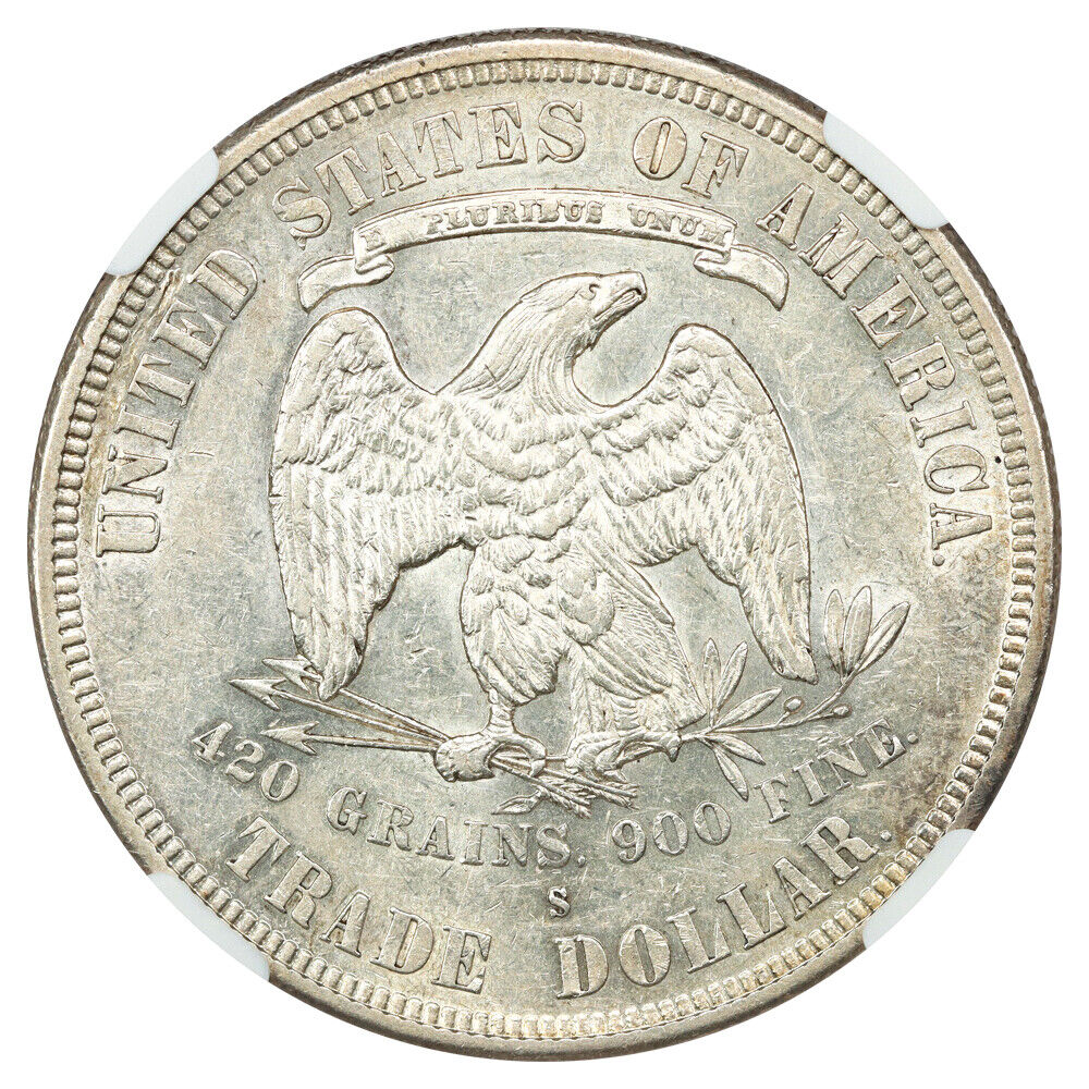 1878-S Trade $1 NGC AU58 - Trade Dollar - Great Type Coin