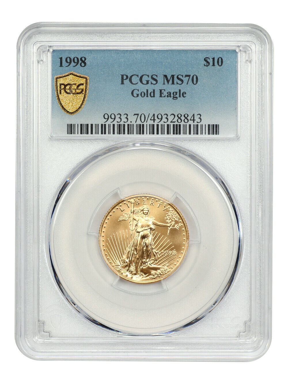 1998 $10 Gold Eagle PCGS MS70