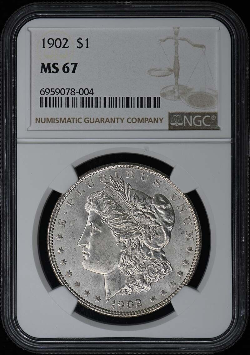 1902 Morgan Dollar S$1 NGC MS67