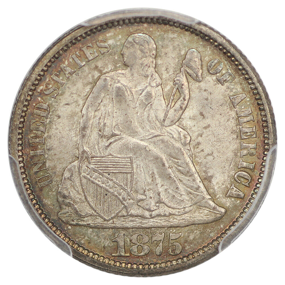 1875 10C PCGS MS66 ex: D.L. Hansen