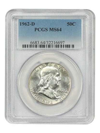 1962-D 50C PCGS MS64