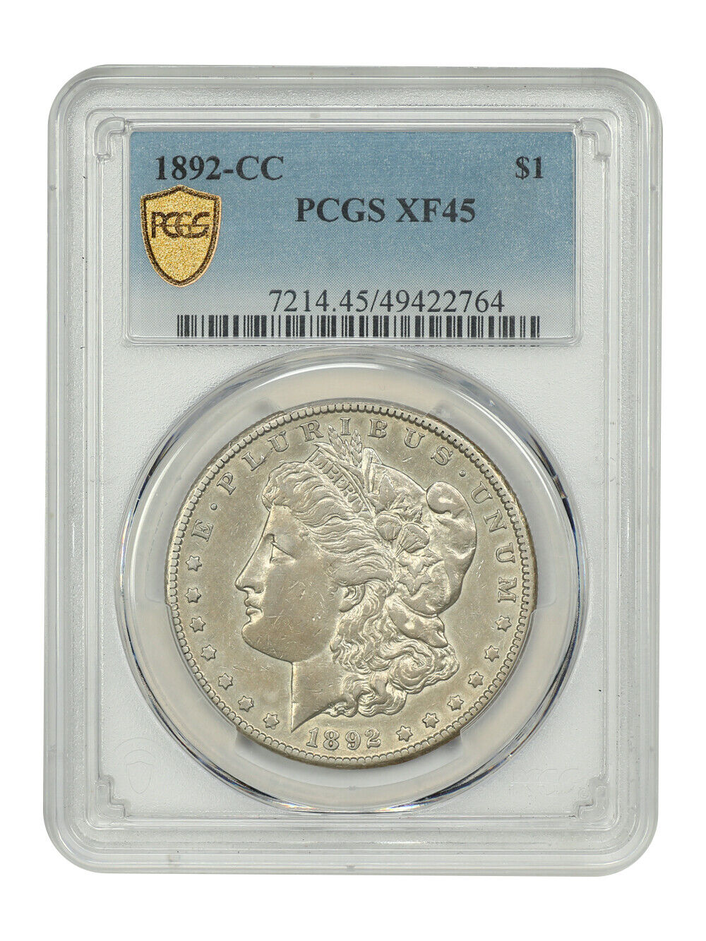 1892-CC $1 PCGS XF45 - Morgan Dollar - Popular, Scarce Carson City Morgan