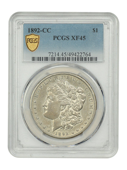 1892-CC $1 PCGS XF45 - Morgan Dollar - Popular, Scarce Carson City Morgan