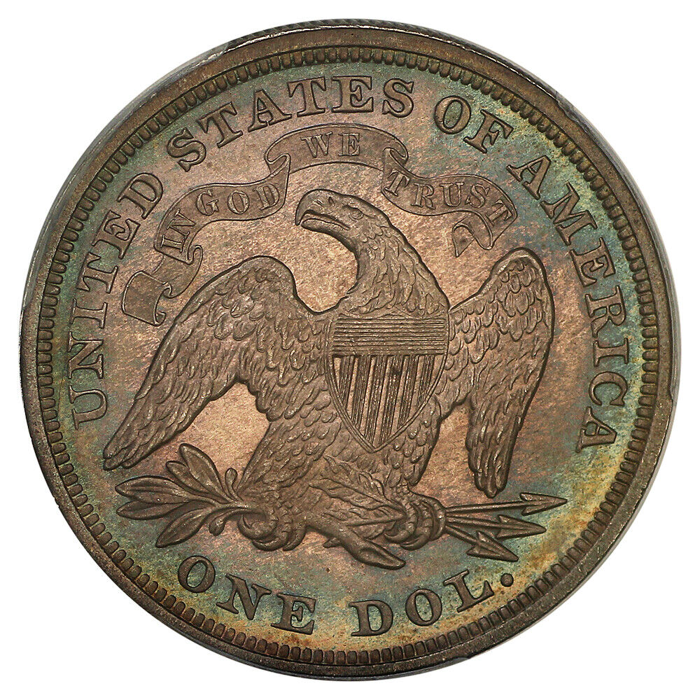 1871 $1 PCGS MS65 ex: D.L. Hansen