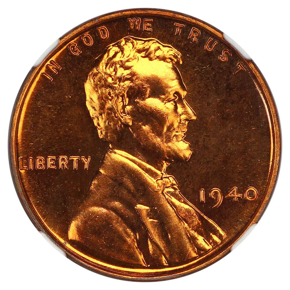 1940 1C NGC/CAC PR67RD - Lincoln Cent (Wheat Reverse)