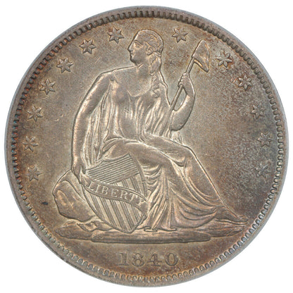 1840 50C PCGS AU50 (Reverse of 1839) - Liberty Seated Half Dollar