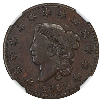 1826 1C NGC VF35 - Coronet Head Cent