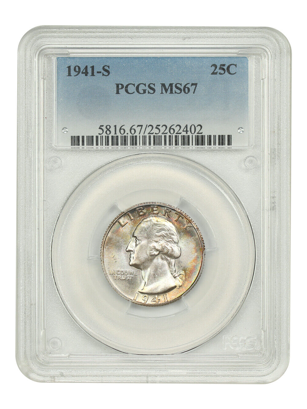 1941-S 25C PCGS MS67 - Washington Quarter