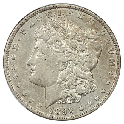 1893 $1 PCGS XF40 - Morgan Dollar - Better Date P-Mint