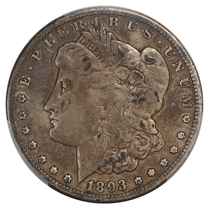 1893-CC $1 PCGS Fine 12 - Morgan Dollar - Scarce CC-Mint Morgan