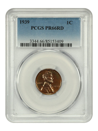 1939 1C PCGS PR66RD - Lincoln Cent (Wheat Reverse)