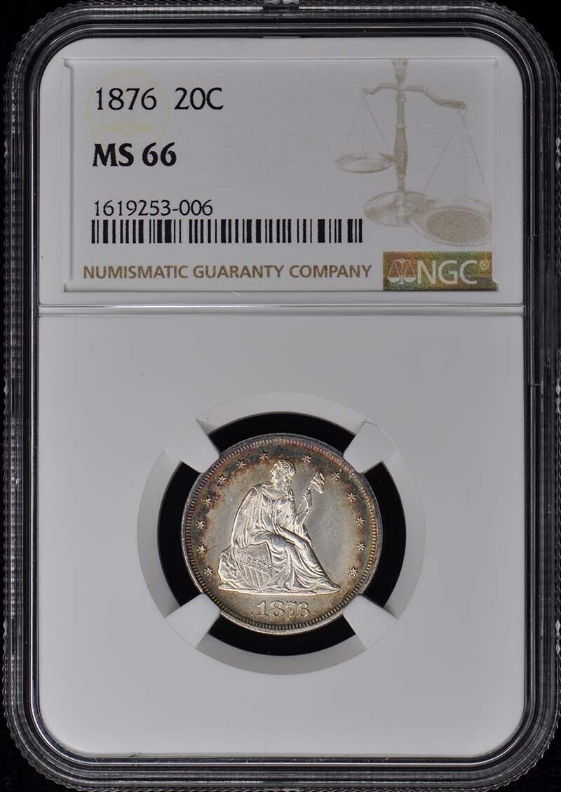 1876 Twenty-Cent Piece 20C NGC MS66