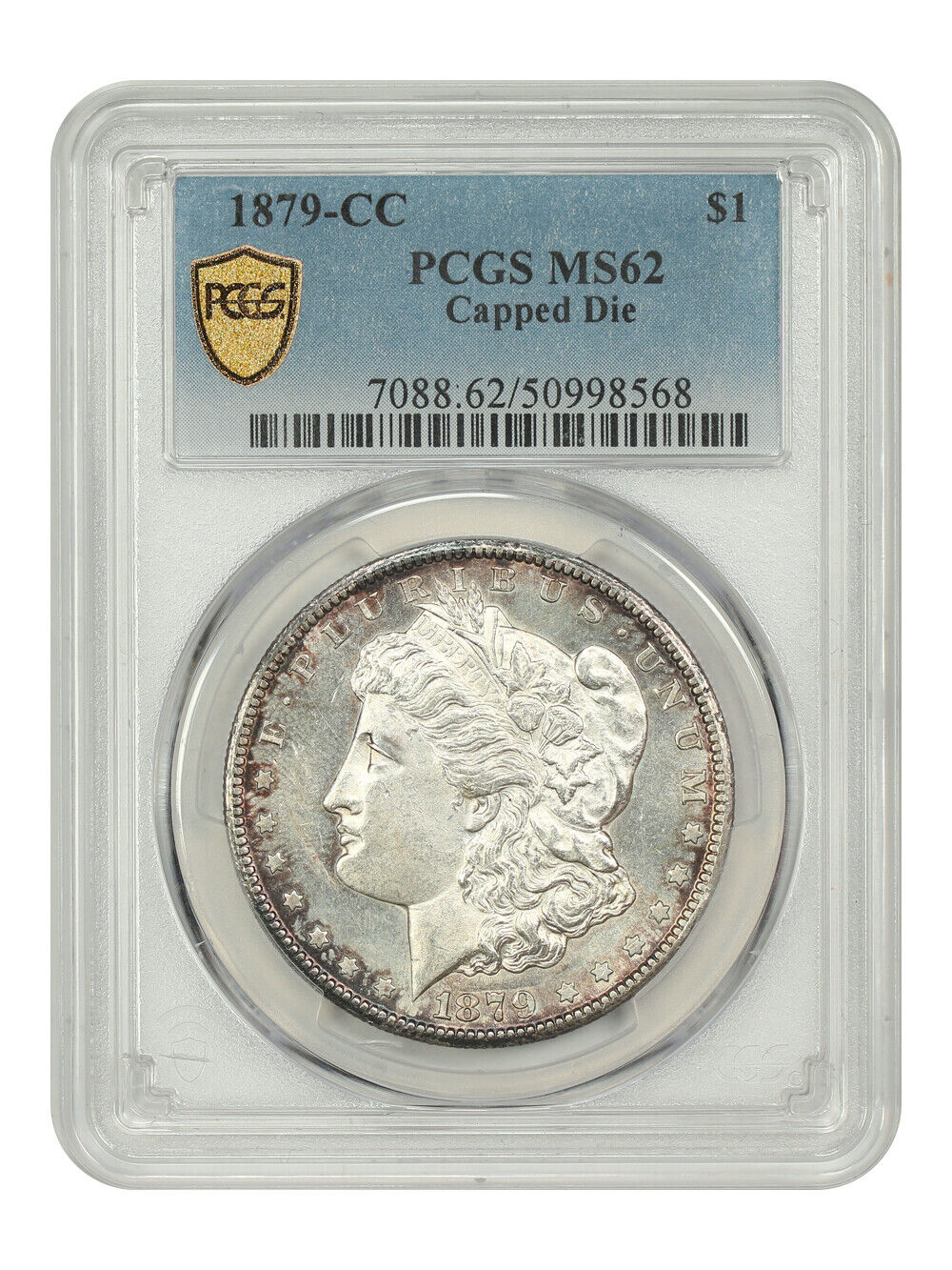 1879-CC $1 PCGS MS62 (Capped Die) - Morgan Dollar - Key Date from Carson City