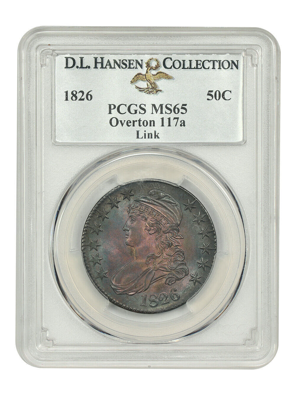 1826 50C PCGS MS65 (O-117a) ex: D.L. Hansen/Link