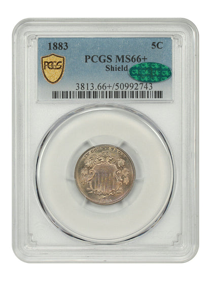 1883 5C Shield PCGS/CAC MS66+ - Shield Nickel - Great Type Coin