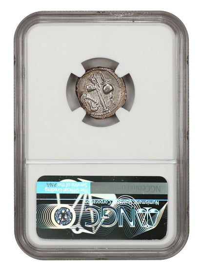 Ancient Roman: Julius Caesar (c.49-48 BC) AR Denarius NGC Choice XF