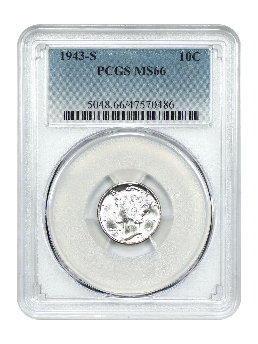 1943-S 10C PCGS MS66