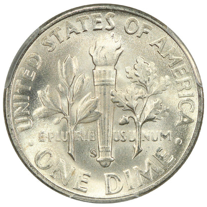 1950-S 10C CACG MS67FB - Roosevelt Dime - Incredible Quality