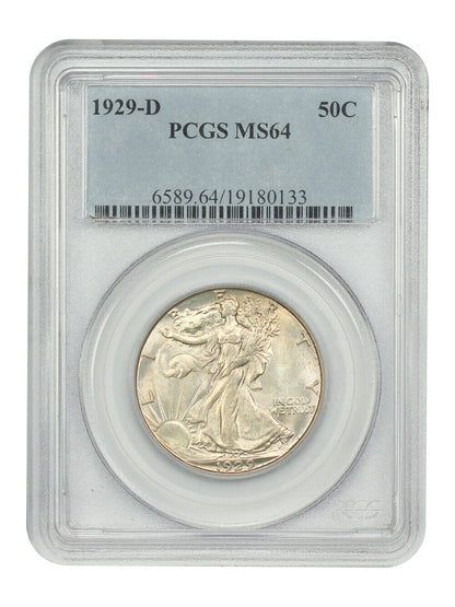 1929-D 50C PCGS MS64 - Walking Liberty Half Dollar