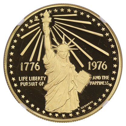 1976 F. Gasparro Bicentennial Medal NGC PR68DCAM (SWO-52IC, 34mm)