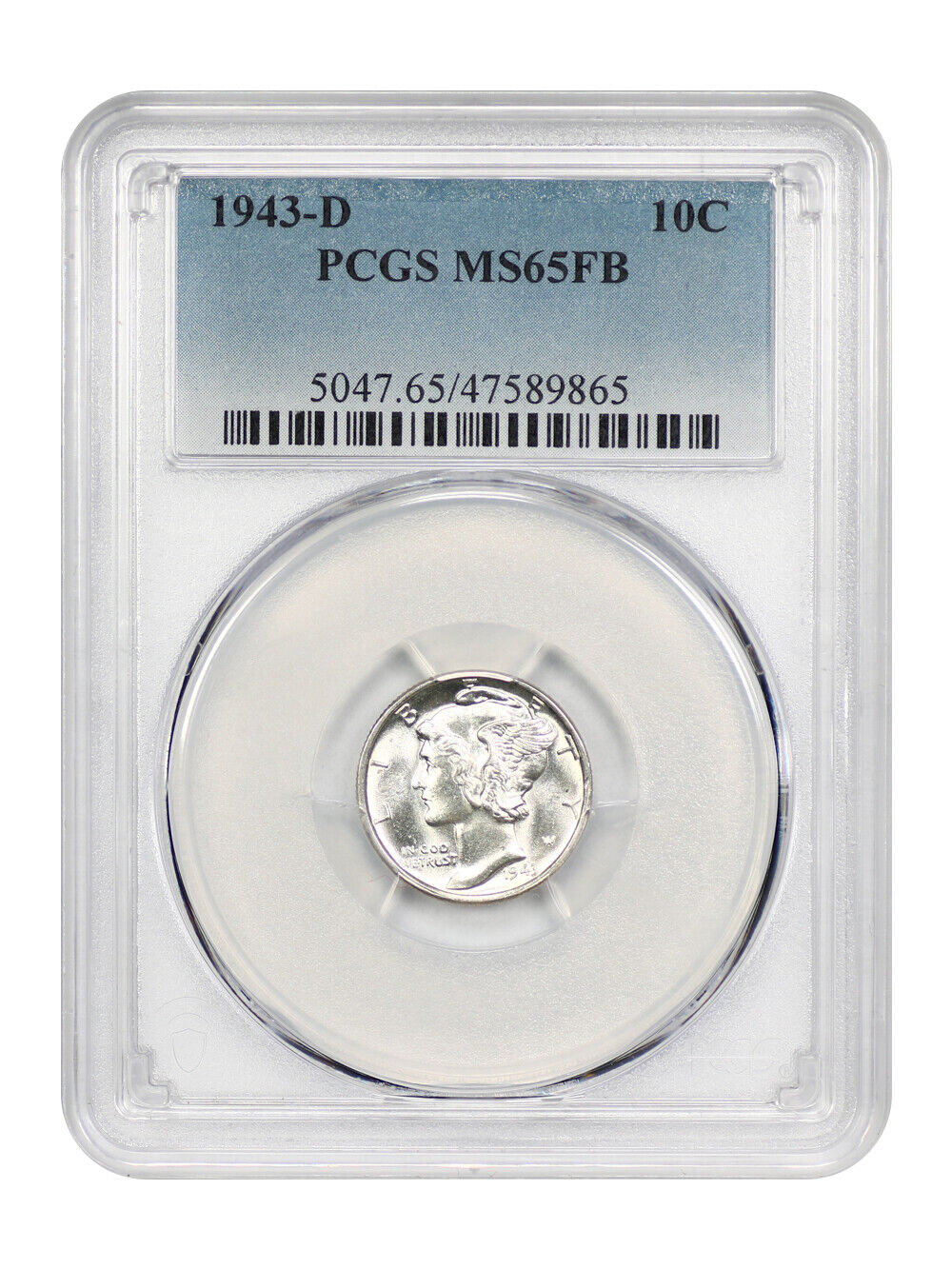 1943-D 10C PCGS MS65FB