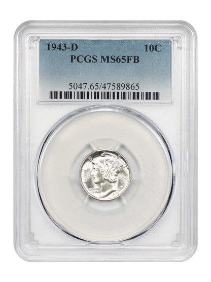 1943-D 10C PCGS MS65FB