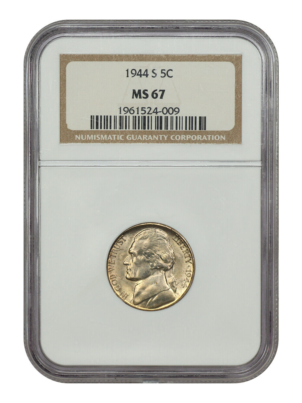 1944-S 5C NGC MS67 - Jefferson Nickel