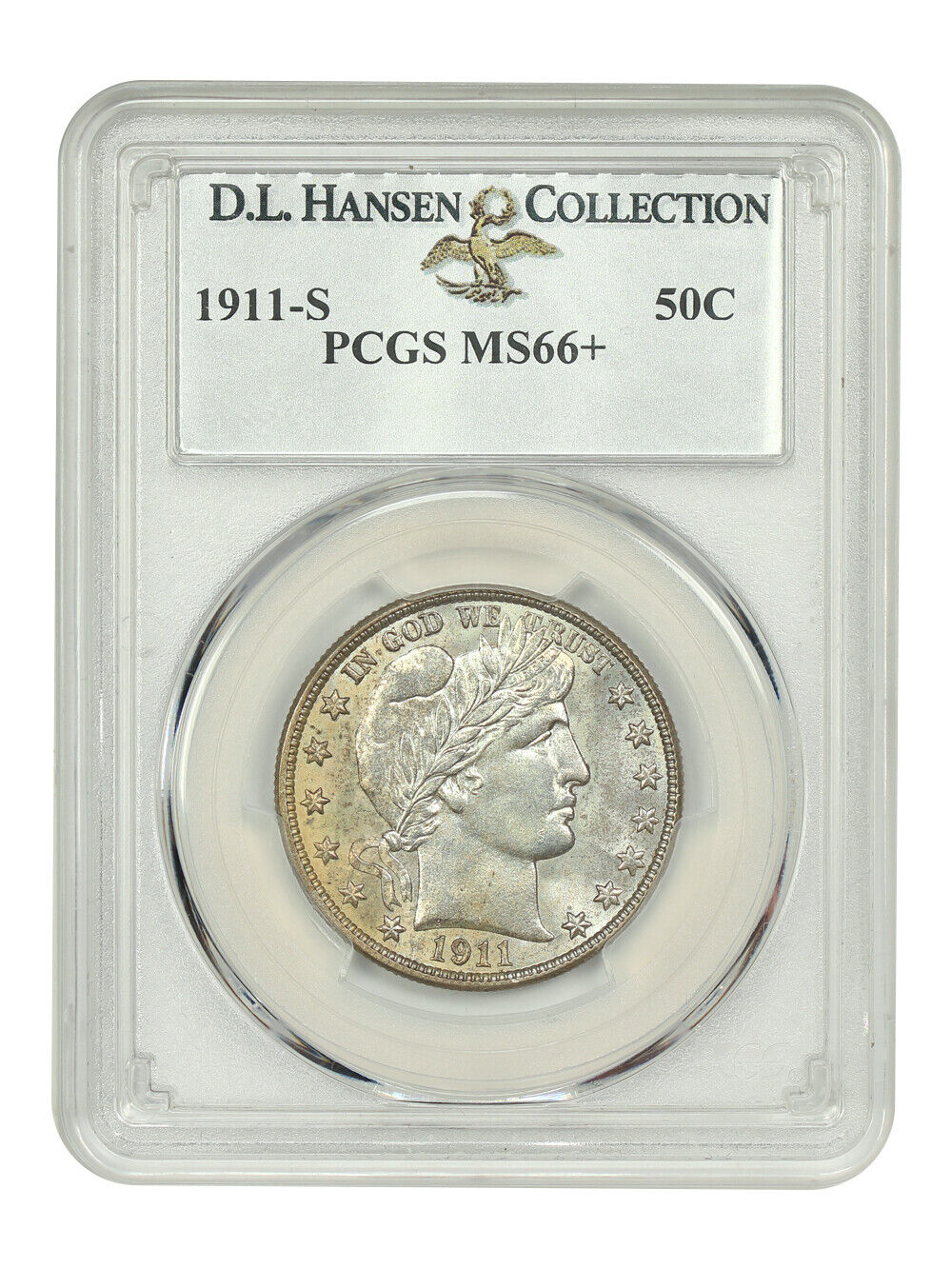 1911-S 50C PCGS MS66+