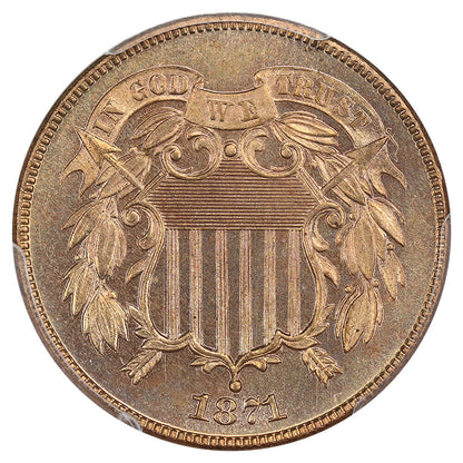 1871 2c PCGS Proof 66 RD ex: D.L. Hansen